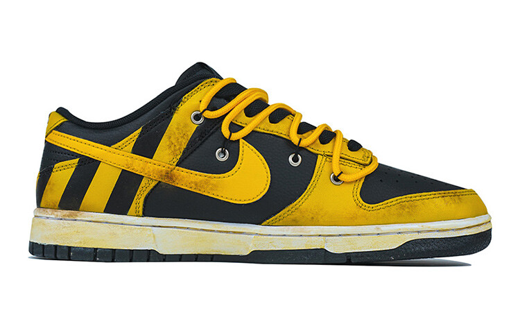 

Кроссовки Nike Dunk Skateboard Shoes Women's Low-Top Black Yellow
