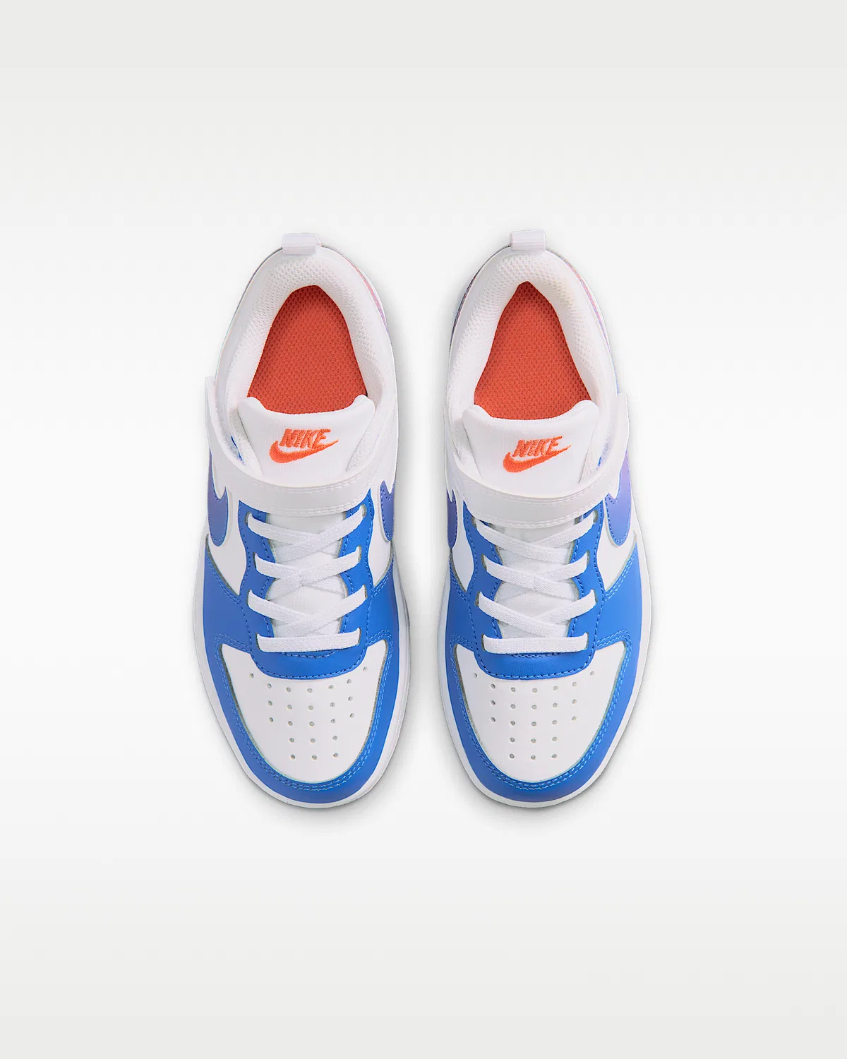 Кроссовки Nike Court Borough Low для детей, White/Bright Violet/Turf Orange/Blue Crystal — фото 4