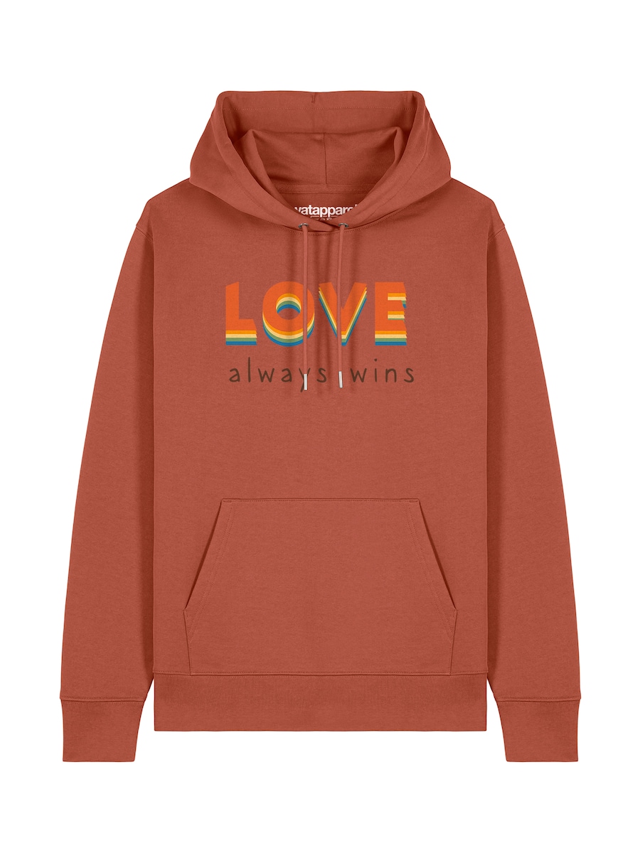 

Толстовка Watapparel Love always wins, оранжевый