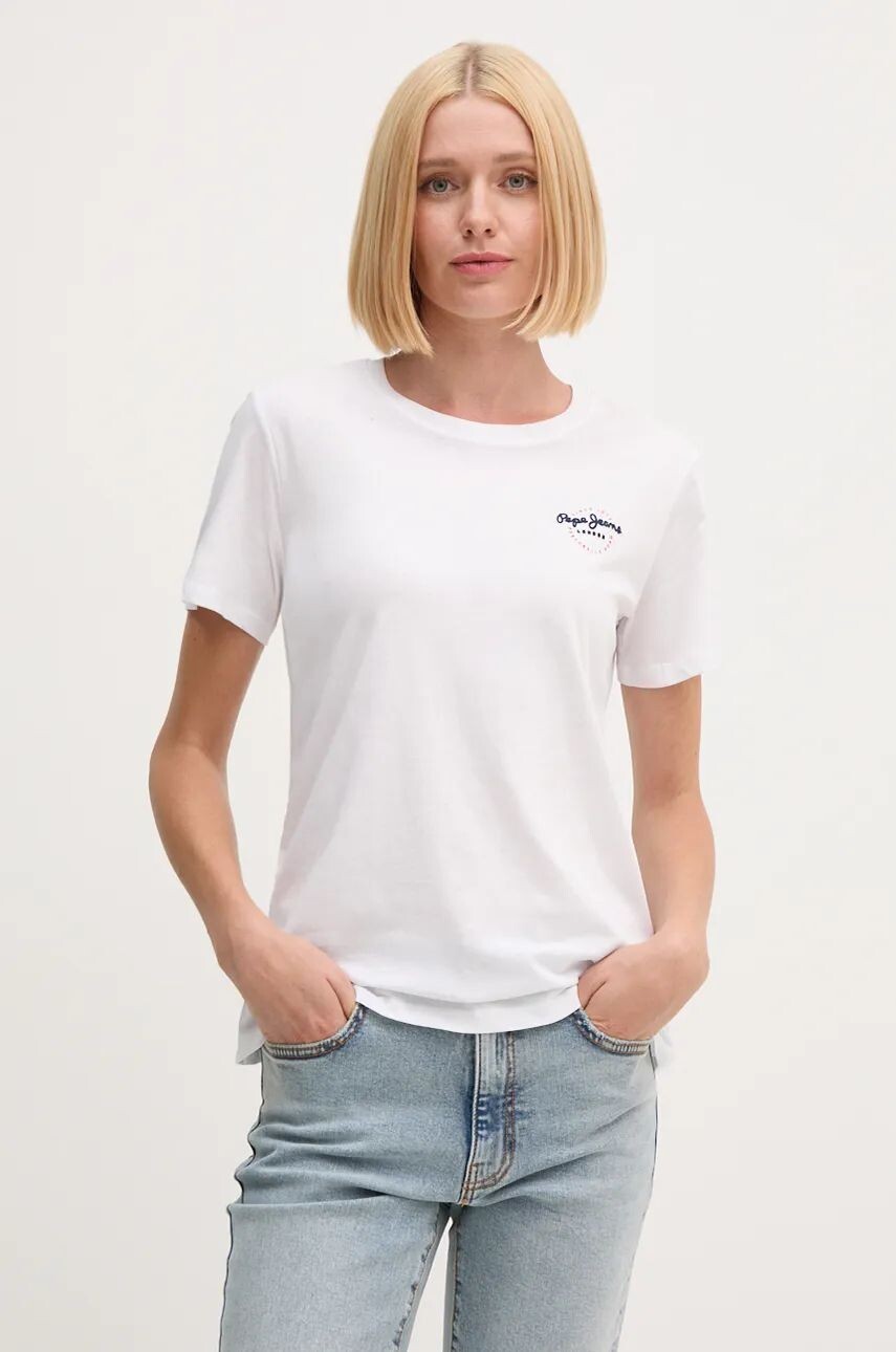 

Хлопковая футболка Pepe Jeans GABRIELA, белый
