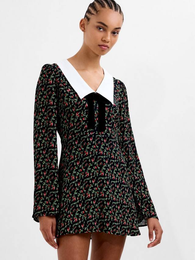 

Мини-платье Yasmin с креповым воротником French Connection, Black/Multi