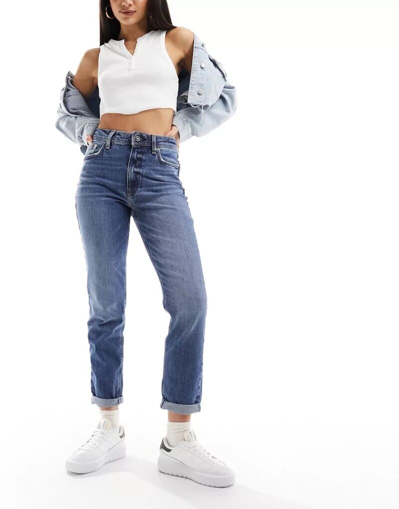 

Выцветшие синие джинсы River Island с моделирующим эффектом