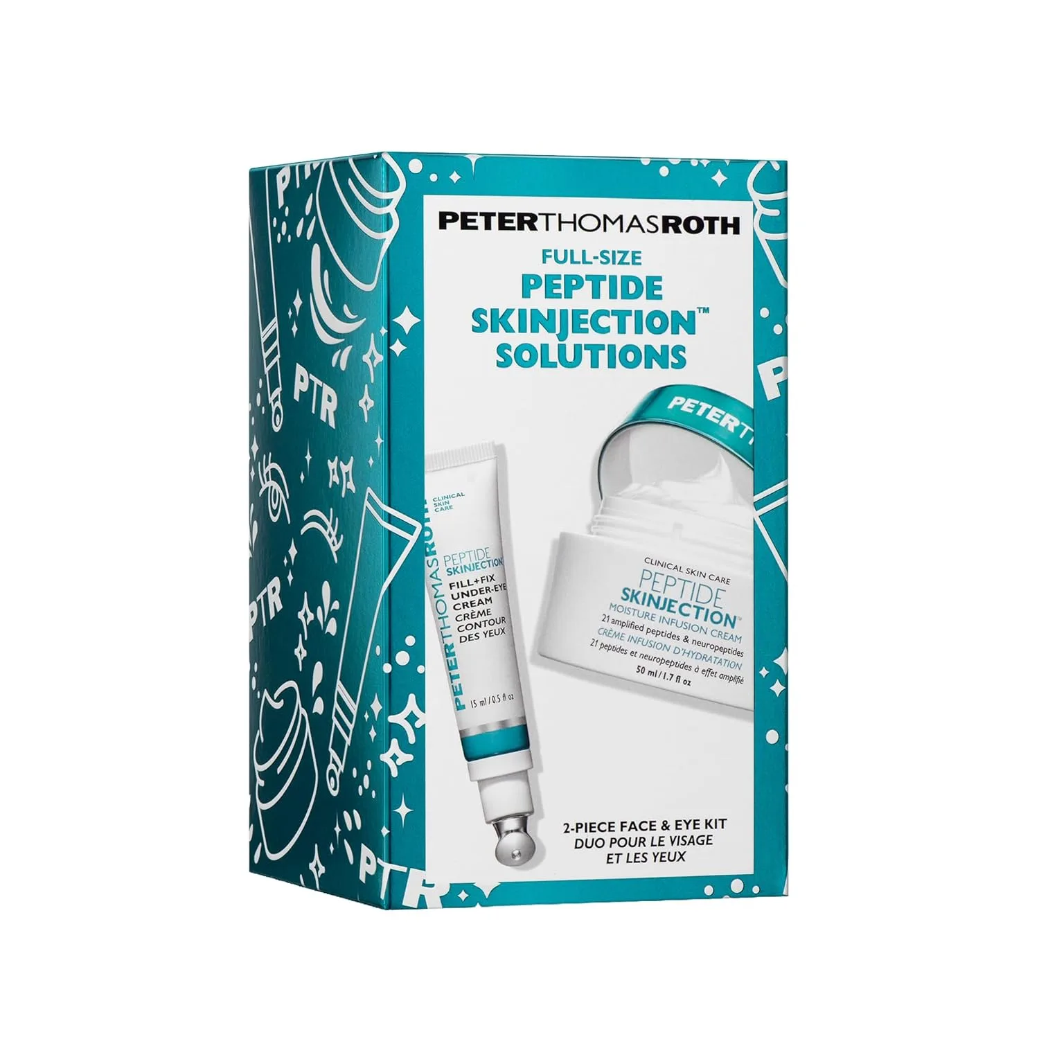Peter Thomas Roth Peptide Skinjection Solutions набор для лица и глаз, антивозрастной уход с пептидами, крем для области вокруг глаз и увлажняющее средство — фото 2
