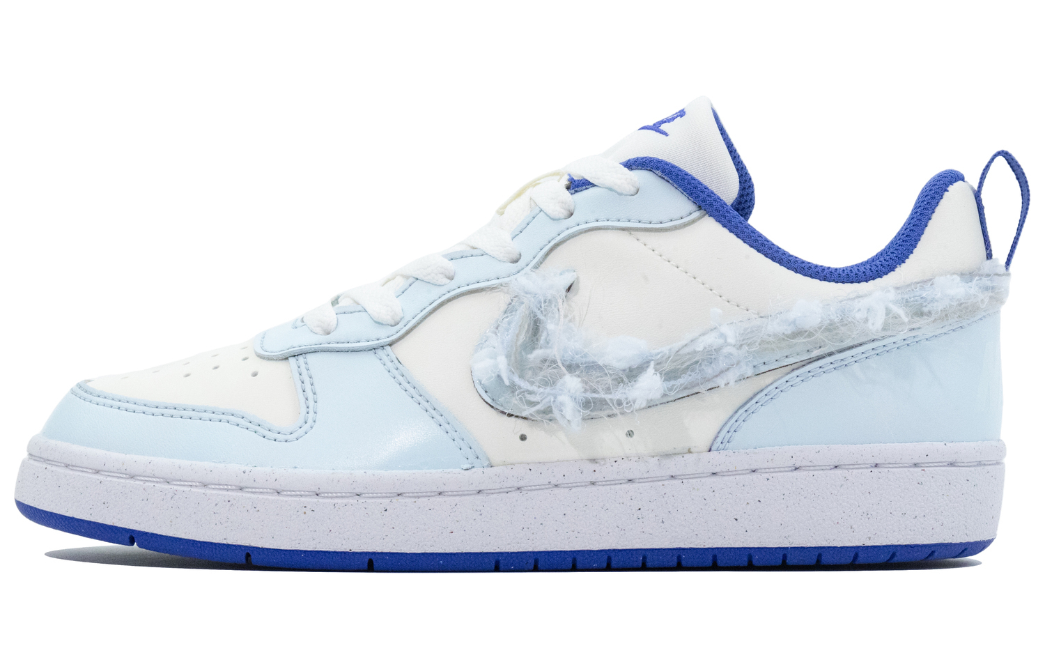 

Nike Court Borough Burst Fleece противоскользящие износостойкие низкие детские скейтбординг кроссовки light blue для подростков