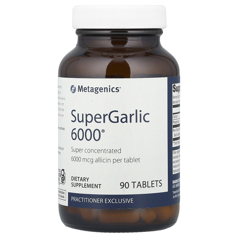 

Metagenics, SuperGarlic 6000, 90 таблеток