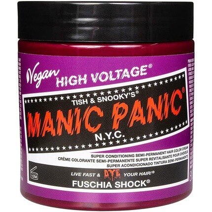 Высоковольтная классическая крем-краска для волос Fuschia Shock, 8 унций (237 г), Manic Panic — фото 2