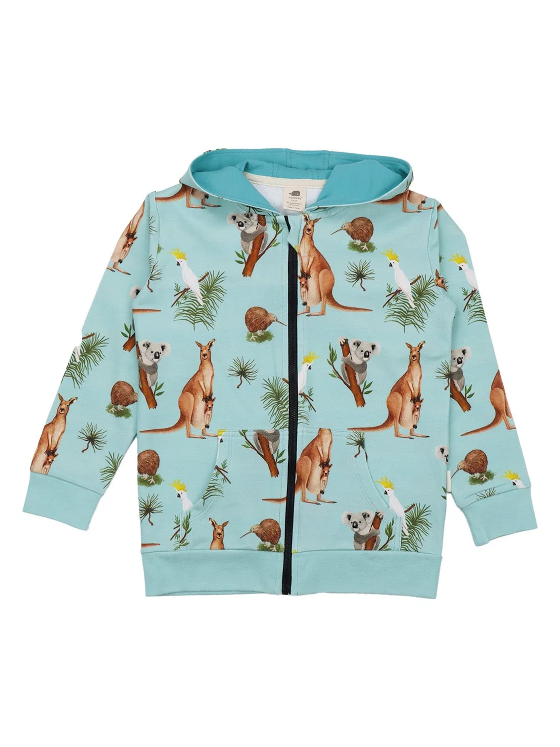 Толстовка на молнии 'Walkiddy - Australian Animals Sweat Jacket' Walkiddy, Pastel Blue