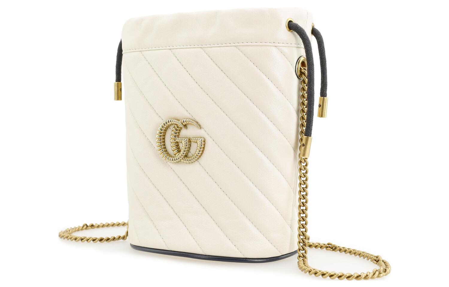 Мини-сумка-ведро Gucci GG Marmont из натуральной кожи — фото 2