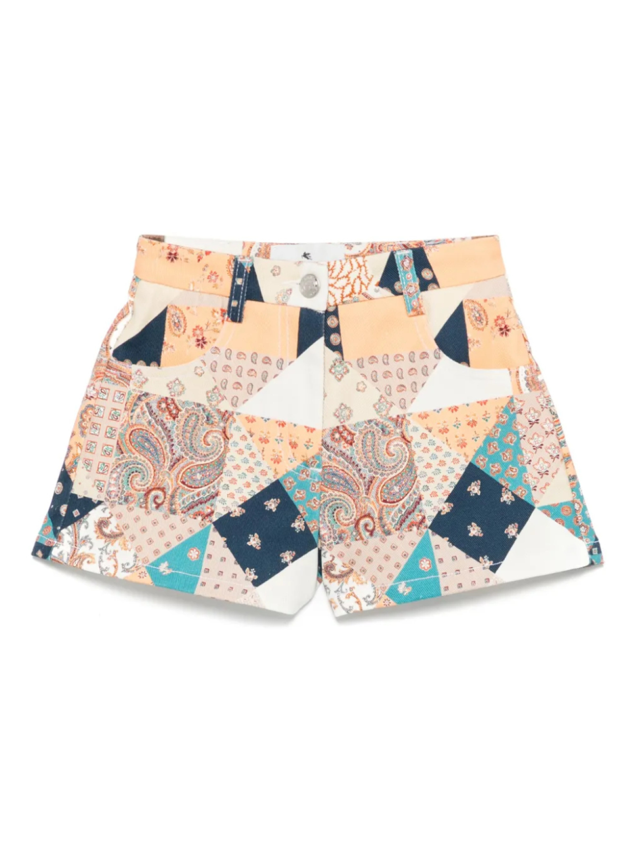 

Шорты с принтом пэчворк ETRO KIDS, синий