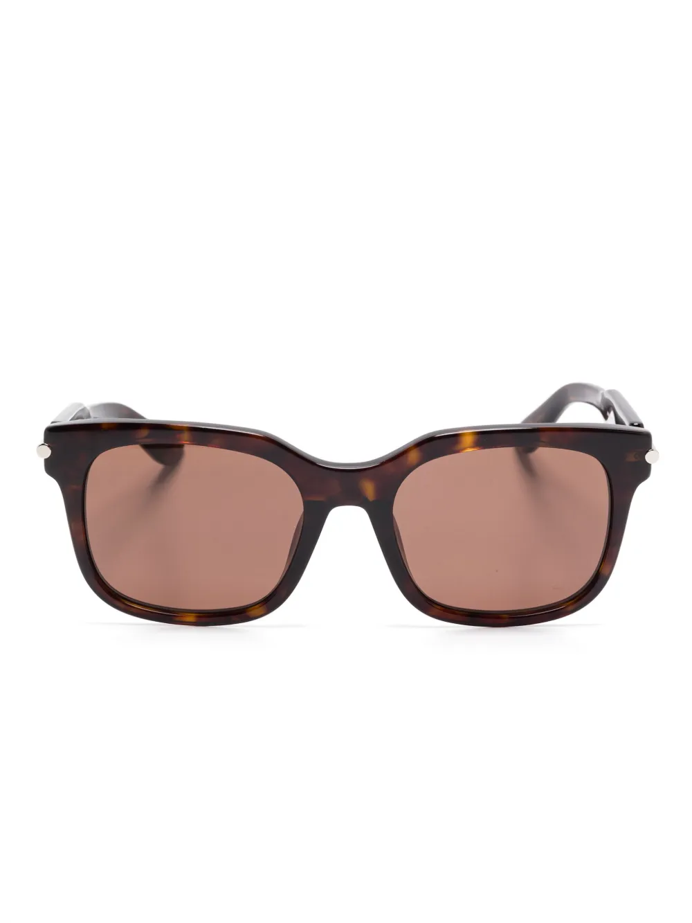 

Солнцезащитные очки в квадратной оправе Alexander McQueen Eyewear, коричневый