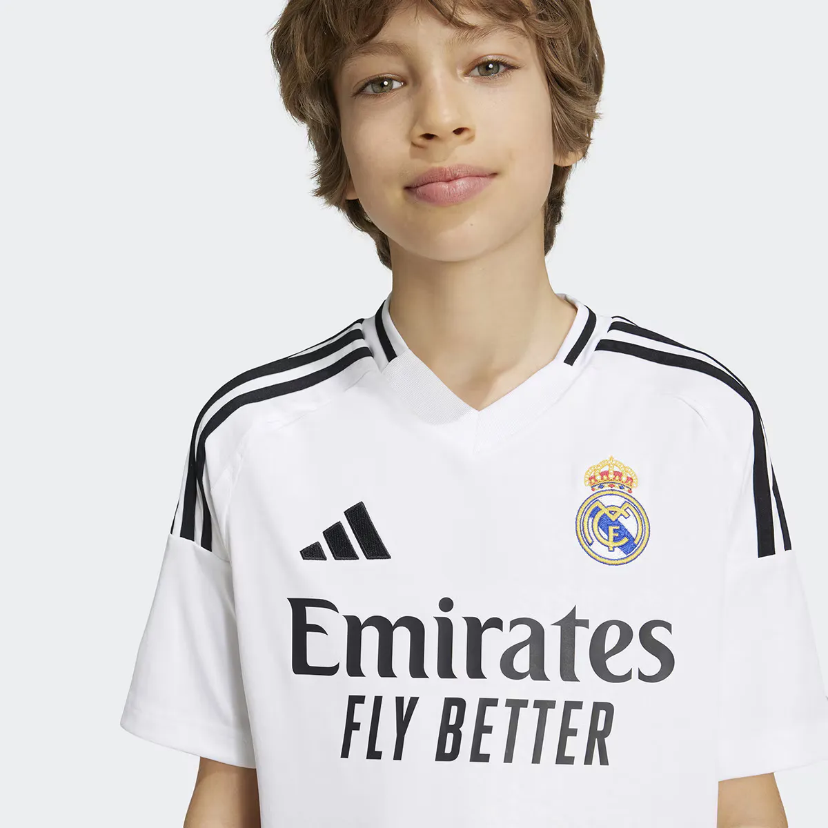 Футболка Adidas Kids' Home ФК «Реал Мадрид» 2024-2025, белый — фото 3