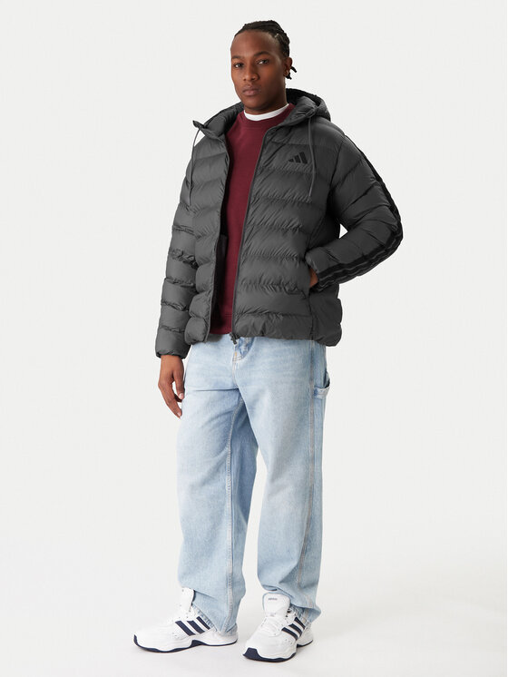 Зимняя куртка regular fit Essentials Climawarm 3-Stripes JX7772 Adidas, серый — фото 2