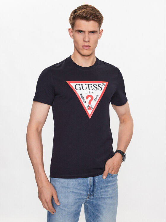 

Футболка узкого кроя Guess, синий
