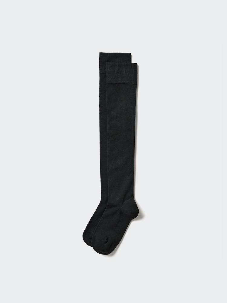 

Носки до колена теплые Uniqlo, черный