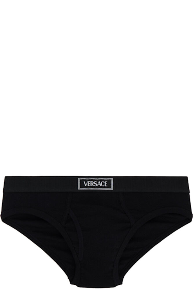 

Черные трусы с винтажным логотипом 90-х Versace Underwear