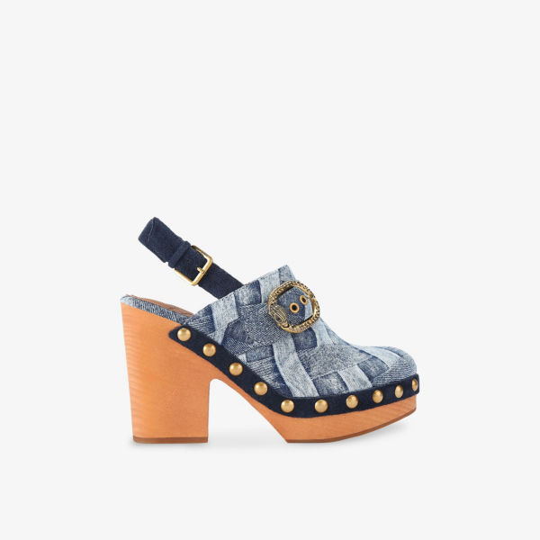 Сандалии-клоги джинсовые Kurt Geiger London, синий