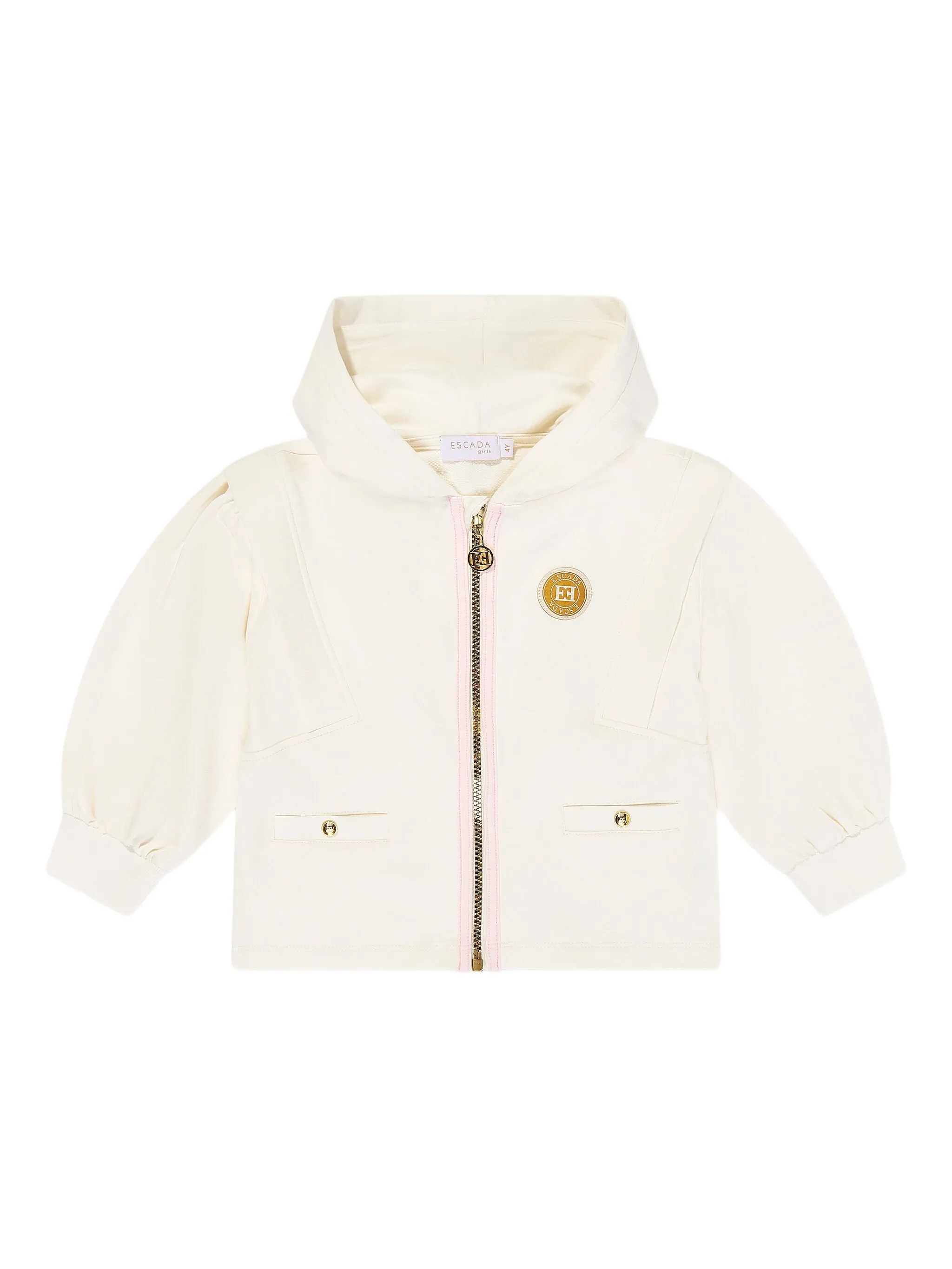 

Худи с объемными рукавами и логотипом Escada Kids, белый