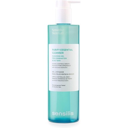 

Комбинированный очищающий гель Purify Essential Cleanser и очищающий гель для жирной кожи с гиалуроновой кислотой и цинком, 400 мл, Sensilis