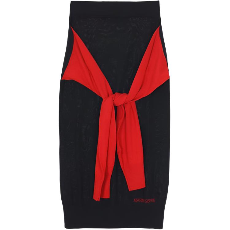 

AW25 Повседневная длинная юбка женская Marine Serre, черный