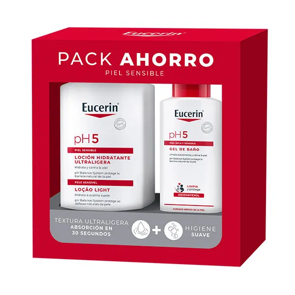 

Сверхлегкий лосьон и гель для ванны Pack Ph5 Rutina Locion Eucerin, 1 UD