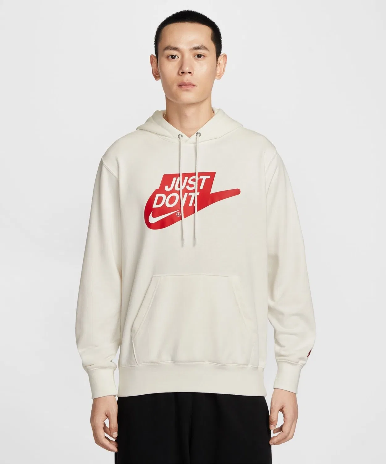 Худи Nike Club FT HDY JDI, оверсайз, офф-вайт