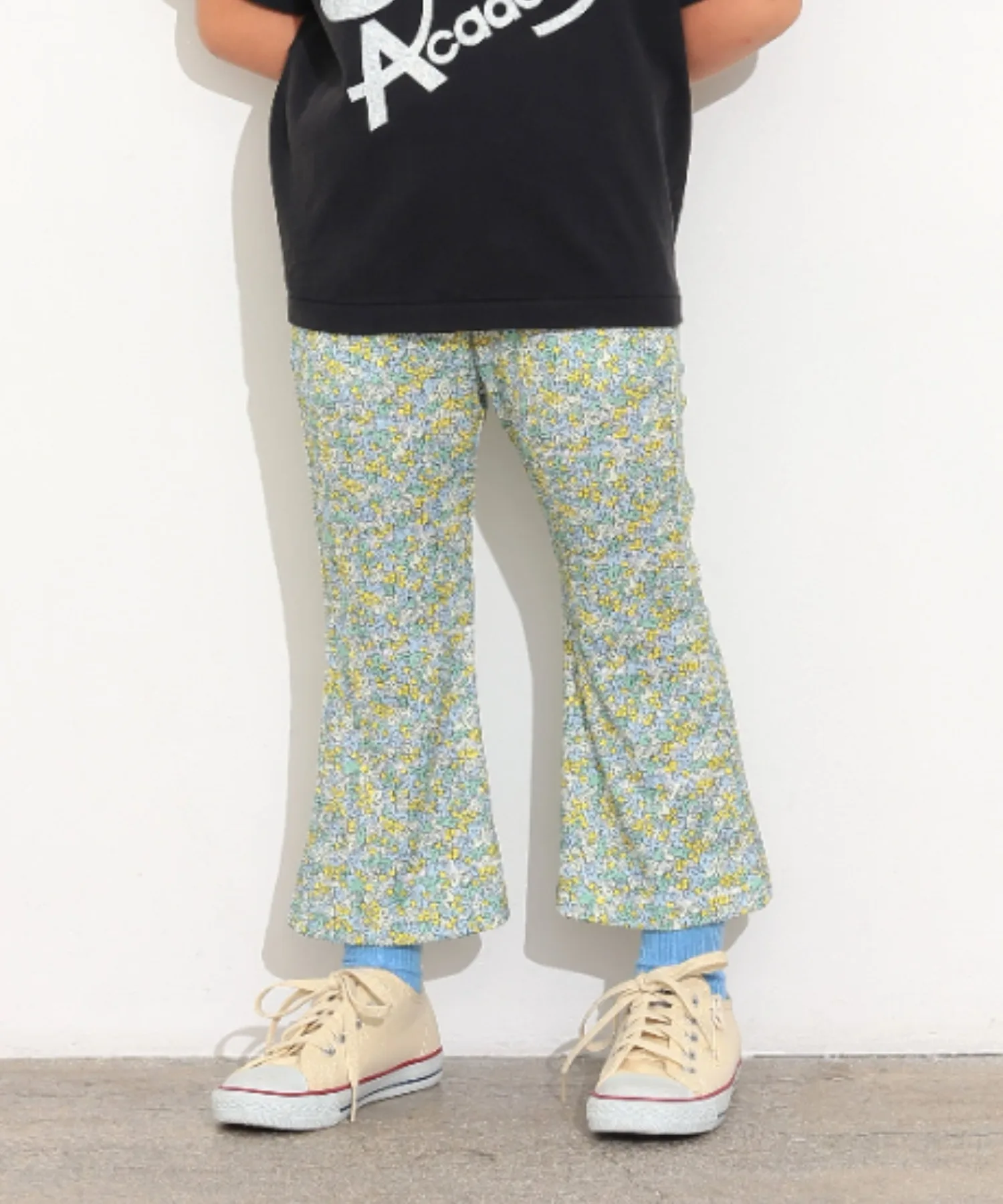 Детские штаны флорал флер Flower Flare Pants Ocean&Ground жёлтые
