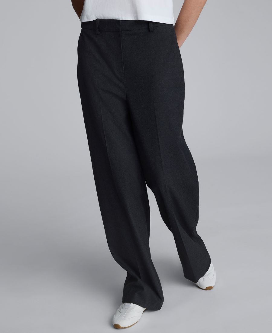 

Женские фланелевые брюки с широкими штанинами Kenneth Cole, Dark Gray