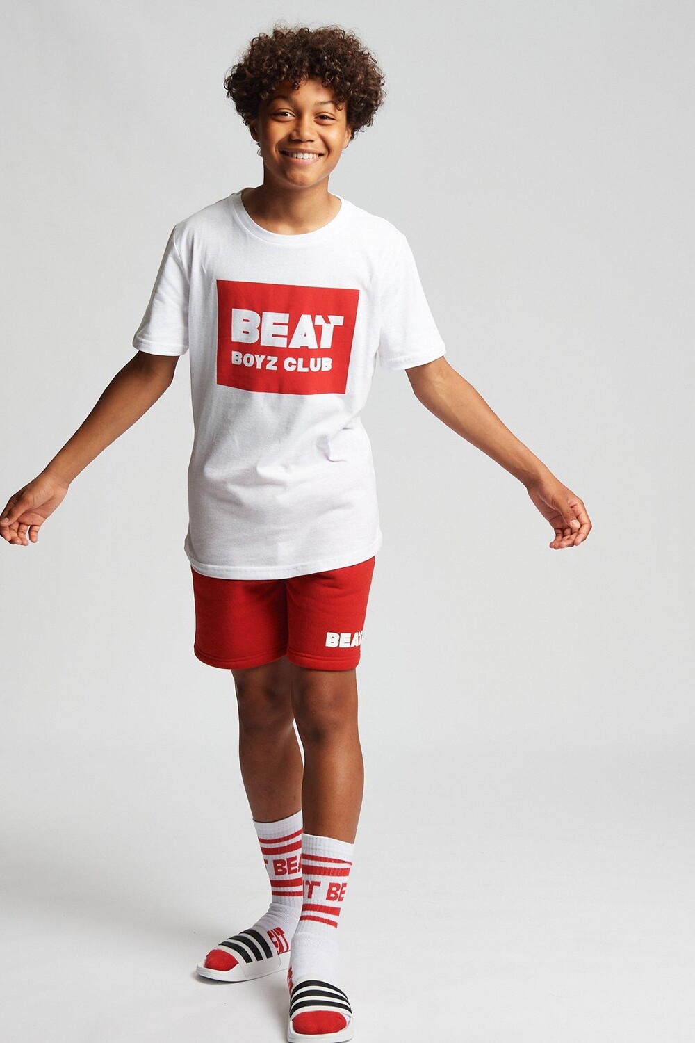 Спортивные шорты «Линейный» из смесового хлопка Beat Boyz Club, красный — фото 3