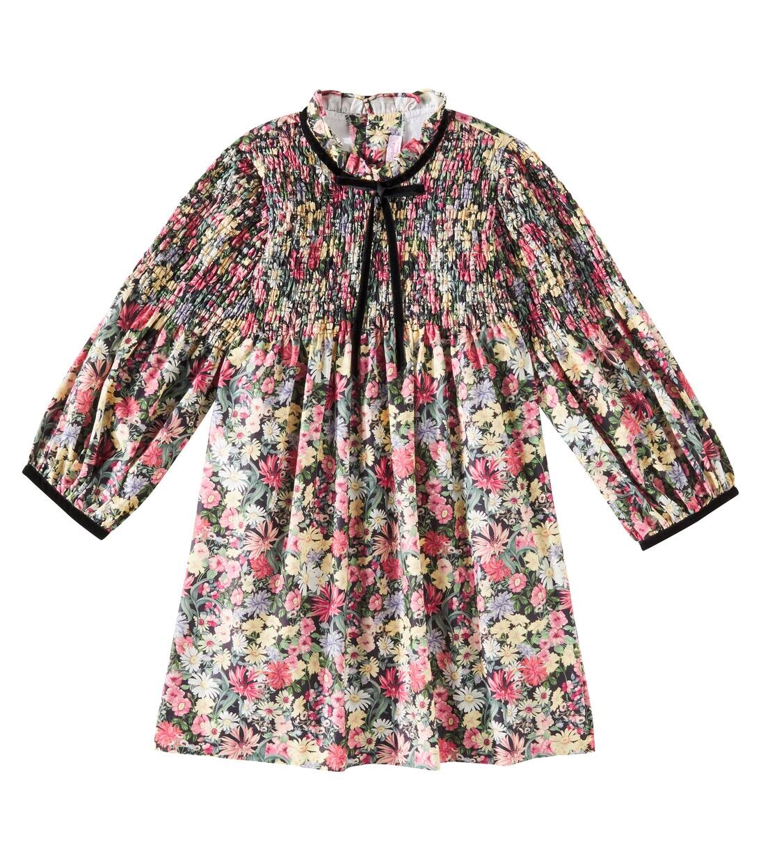 

Платье Raya из хлопка с цветочным принтом и сборками La Coqueta, цвет black floral