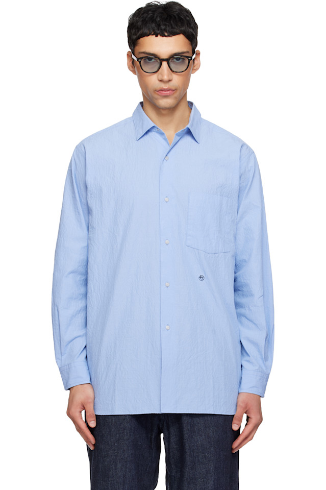 

Nanamica Синяя ветровка с обычным воротником