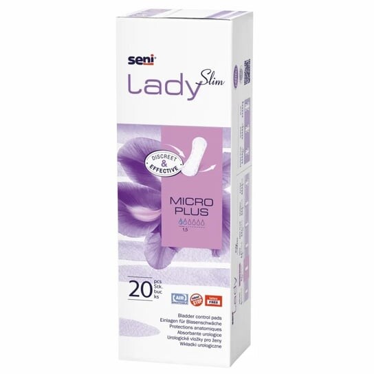 

Урологические прокладки женские, 7х20,5см, 20 шт. Seni lady, Slim Micro Plus, Bella