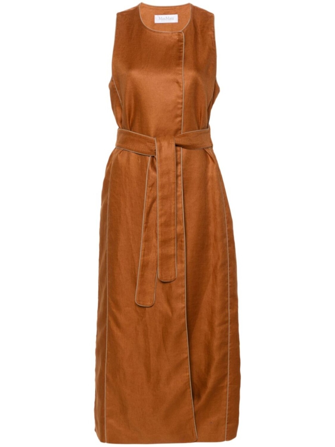 

Max Mara льняной жилет Aureo с поясом, коричневый