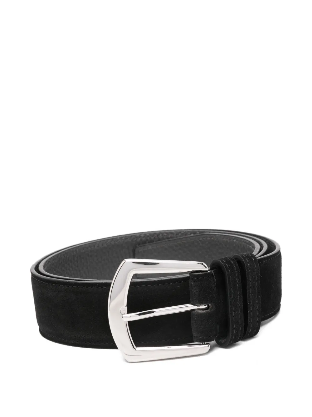 

Замшевый ремень Kiton, черный