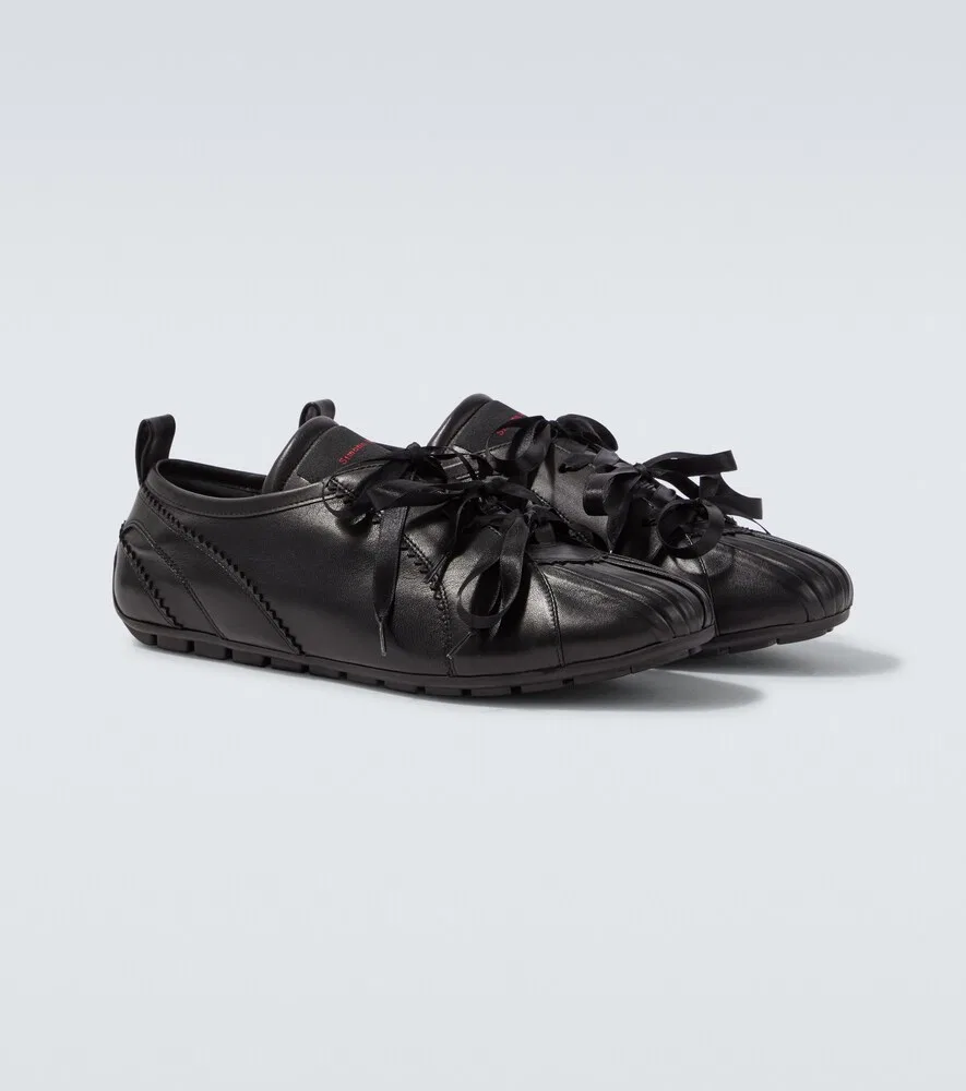 Кожаные кроссовки Ballerina Grip Simone Rocha, черный