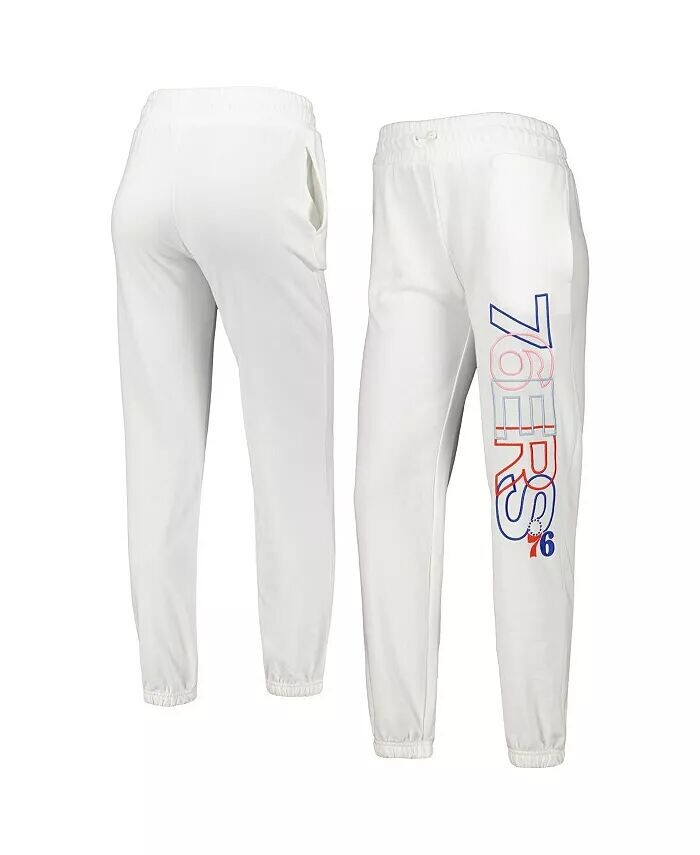 

Женские белые брюки Philadelphia 76ers Sunray Concepts Sport