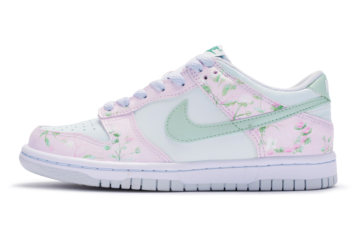 

Кроссовки Nike Dunk Skateboard Shoes Women's Low-Top Soft Pink/green