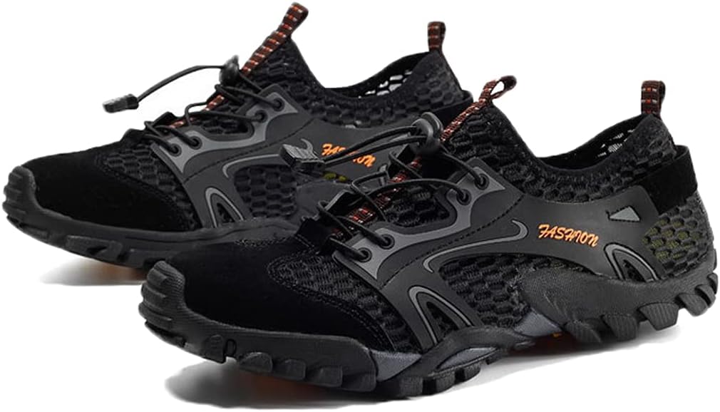 

Мужские водонепроницаемые походные кроссовки hongrenamz с низкой посадкой для треккинга и туристических маршрутов, черный