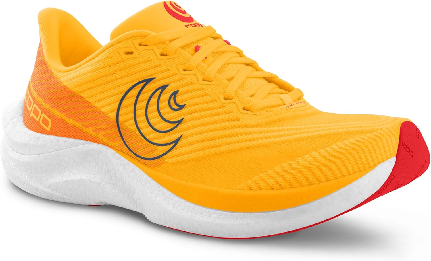 Мужские кроссовки Topo Athletic Cyclone 3 с легкой конструкцией и удобной посадкой, перепад 5 мм, для бега по дороге, синий/оранжевый/темно-синий — фото 2