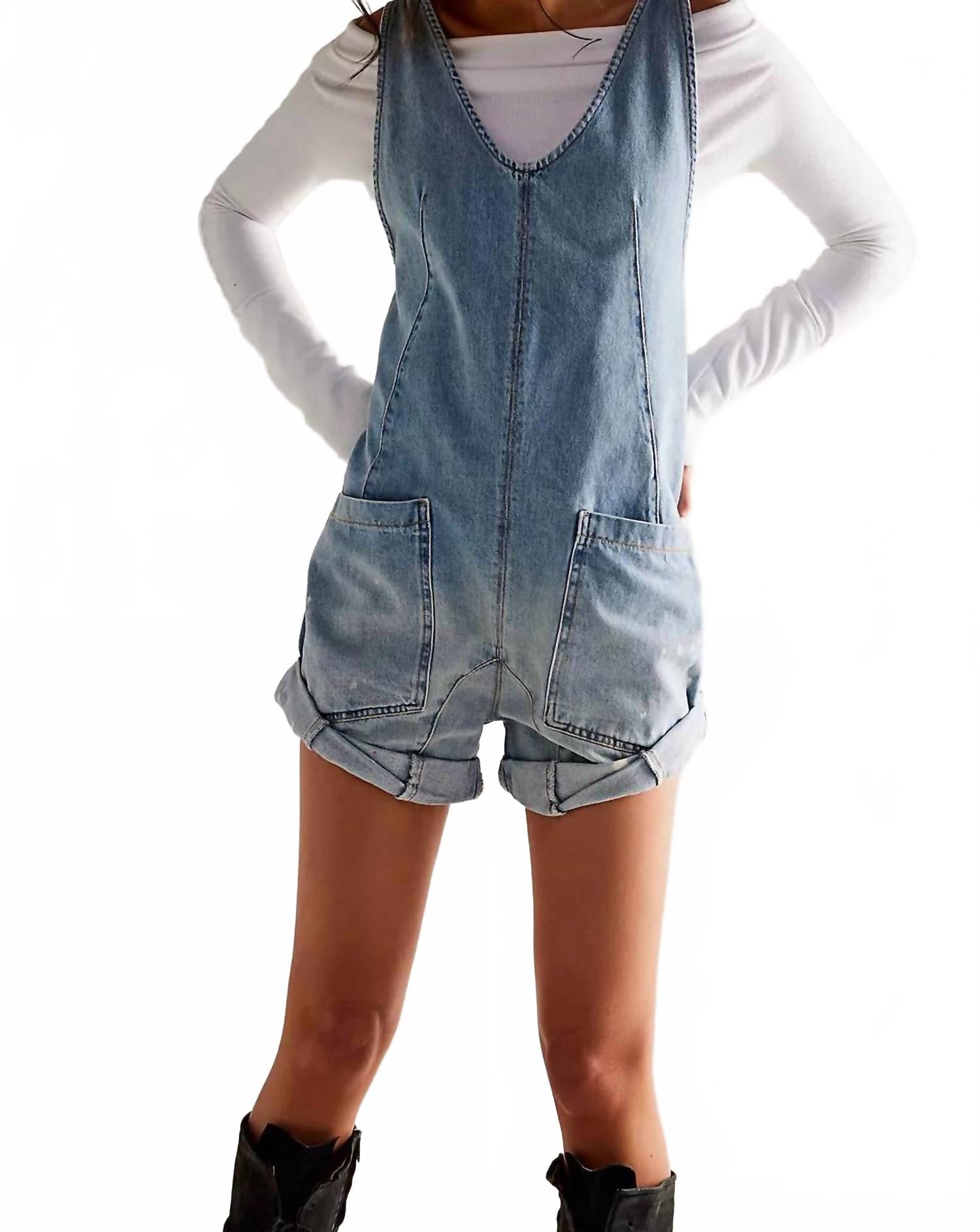 

Высокий роллер комбинезон-шорты в ярких глазах Free People, Bright Eyes