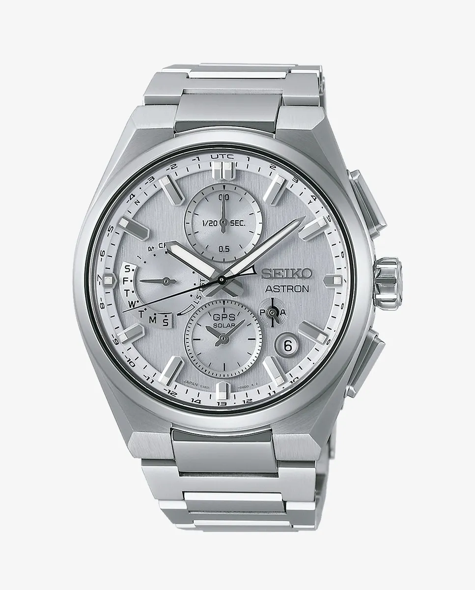 

Мужские часы Astron SSH159J1 из стали с серебряным ремешком Seiko, серебряный