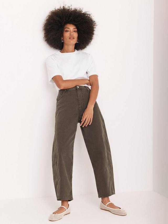 

Джинсы с высокой посадкой и расклешенным кроем Mint Velvet, Green