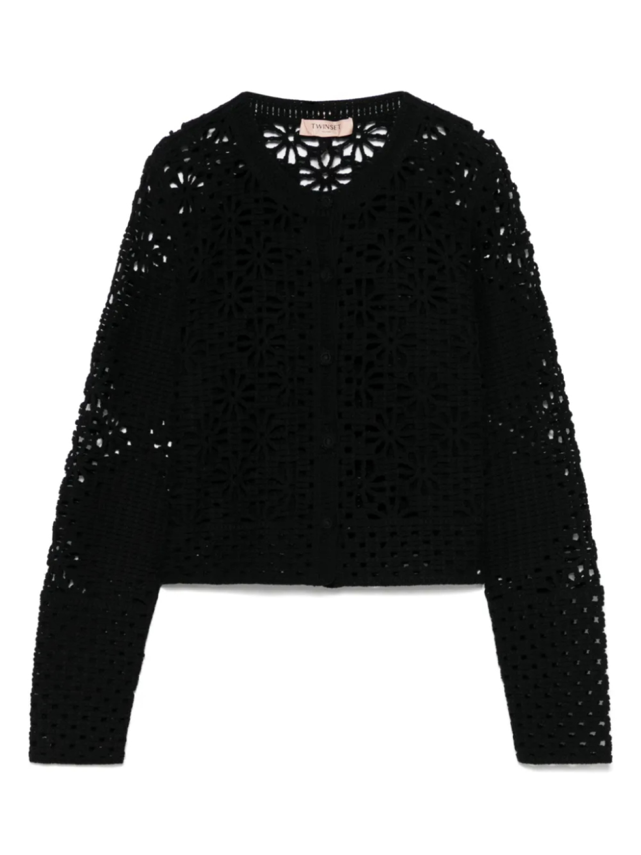 

Кардиган ажурной вязки TWINSET, черный