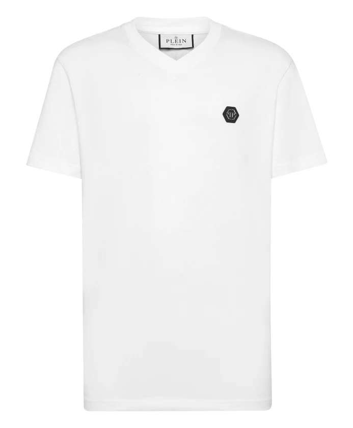 

Готическая футболка с V-образным вырезом Philipp Plein, белый