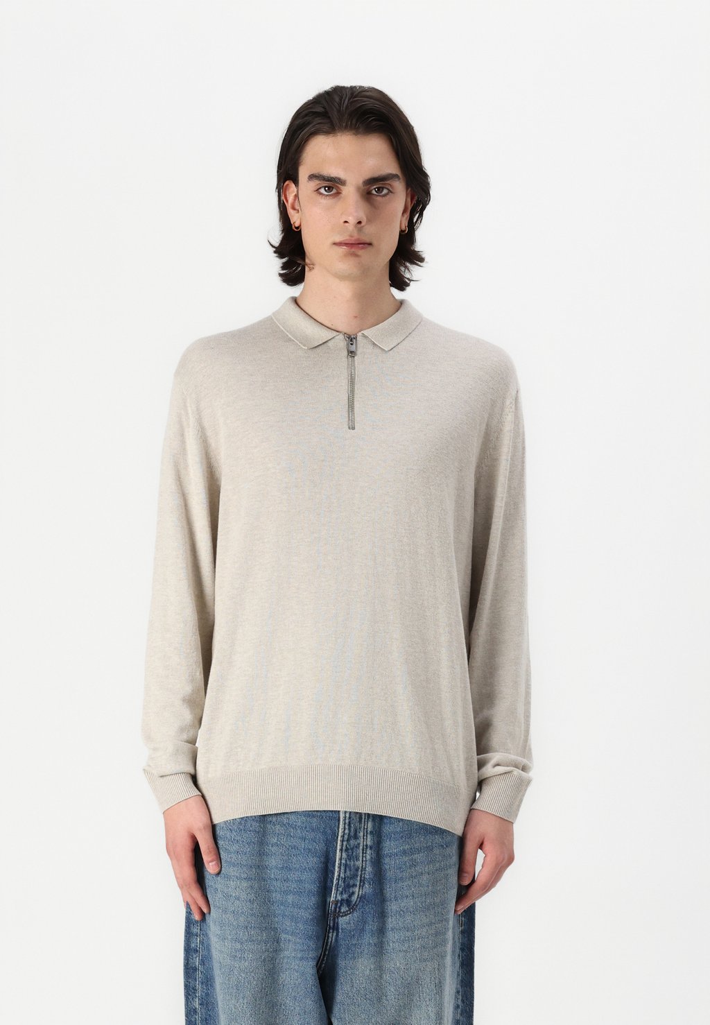 

Джемпер JJEEMIL HALF ZIP Jack & Jones, бежевый