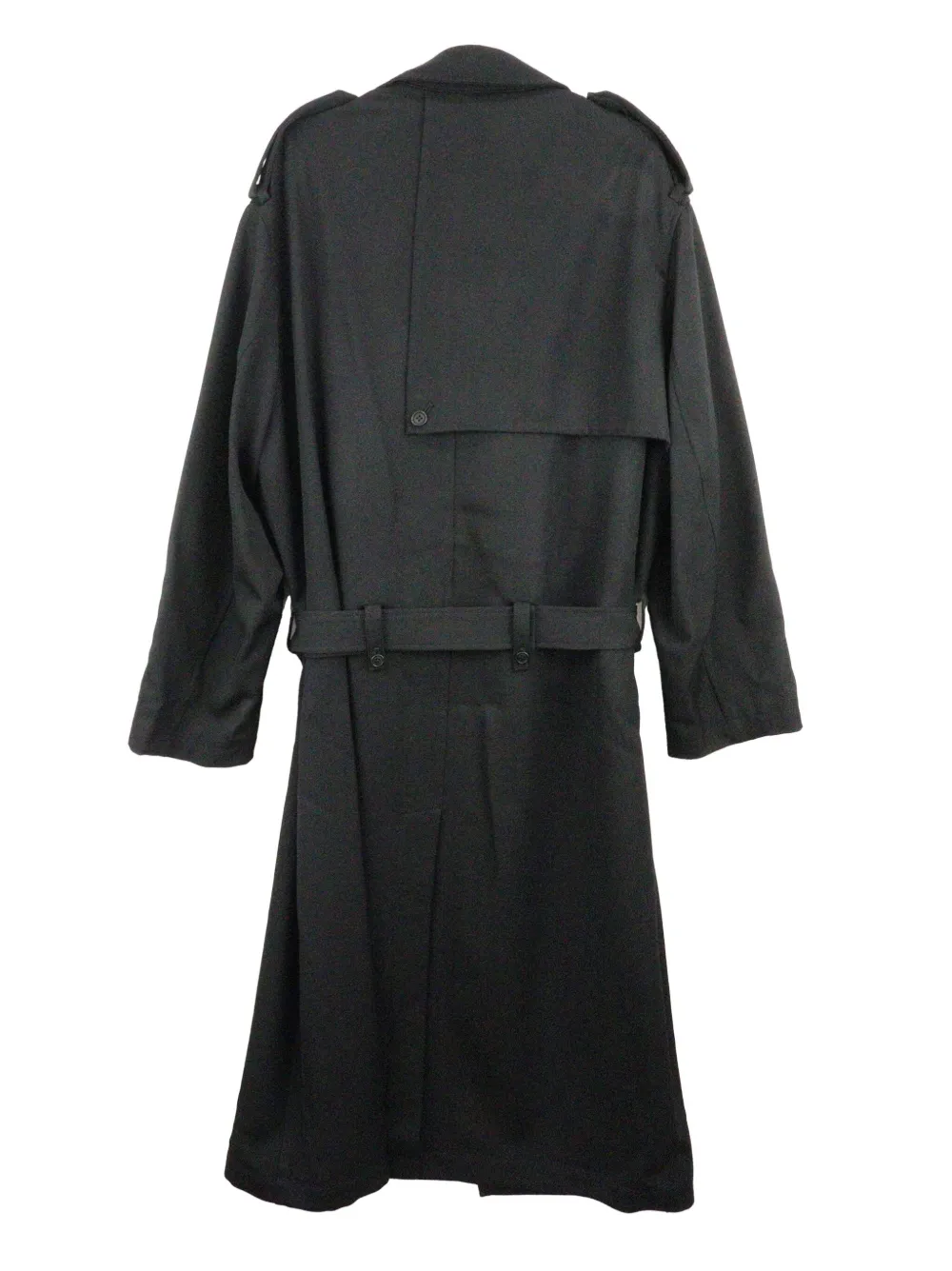 Пальто-тренчкот K-Chin Flap Yohji Yamamoto, черный — фото 2