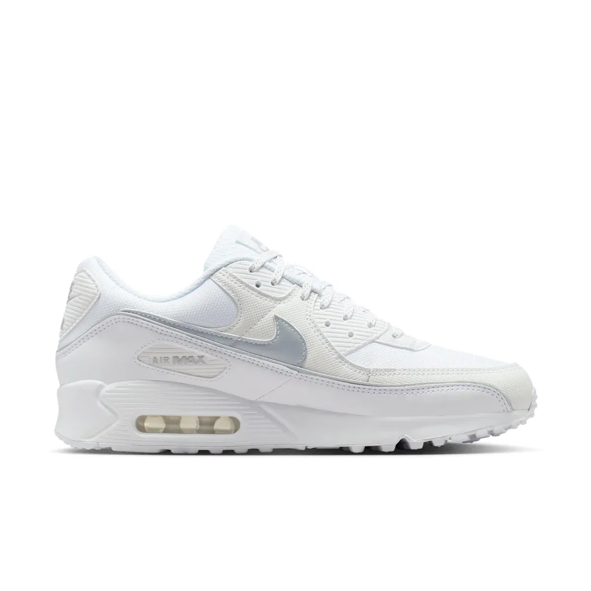 Мужские кроссовки Air Max 90 Premium со светоотражающими элементами Nike, белый — фото 3