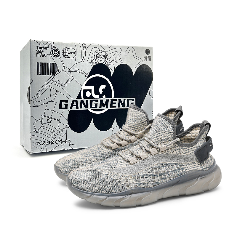 

Нескользящие, износостойкие, дышащие низкие повседневные туфли для мужчин Hong Kong Meng, Gray[Box]