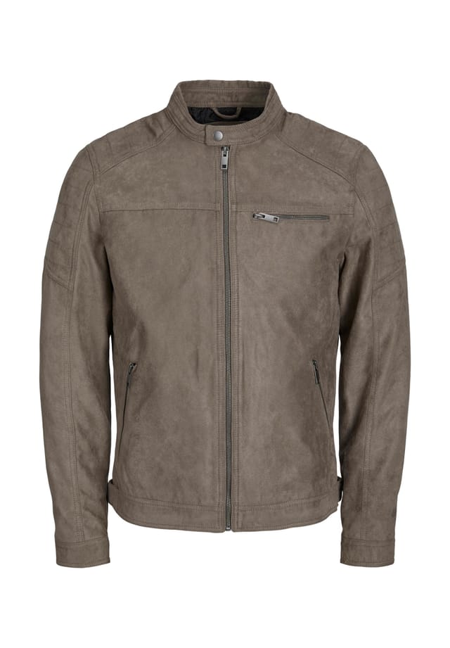 

Куртка Rocky с длинными рукавами из искусственной кожи Jack & Jones, коричневый