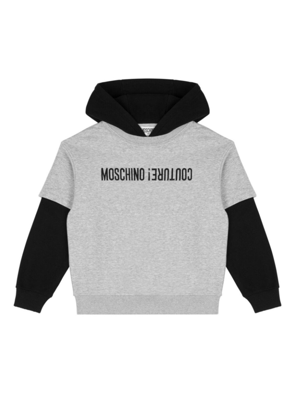 

Moschino Kids худи с логотипом, серый
