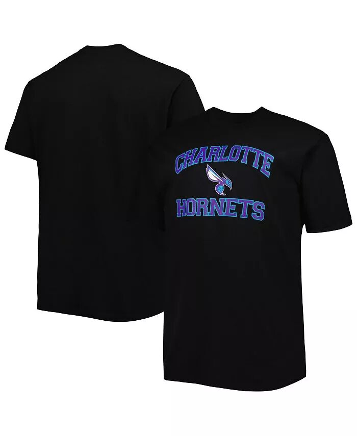 

Мужская черная футболка Charlotte Hornets Big and Tall Heart and Soul Profile